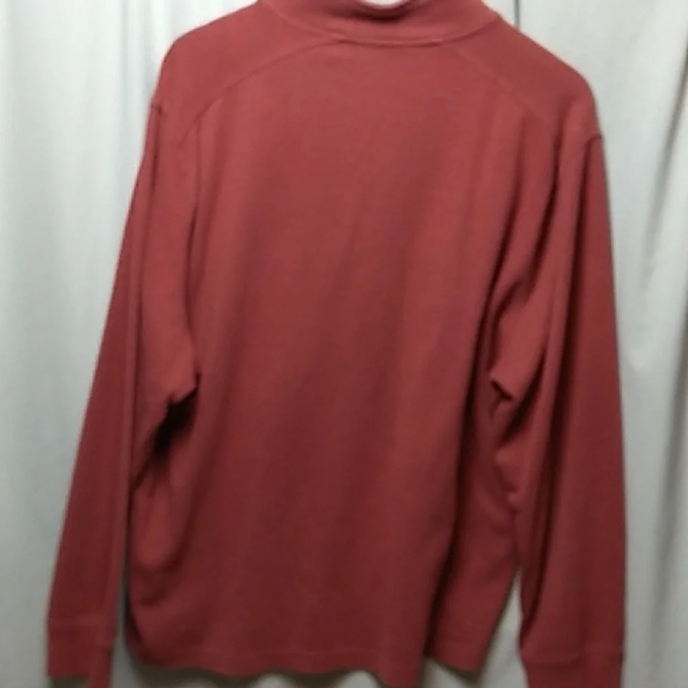Mens Callaway 3/4 zip up pull over in rust color size XL